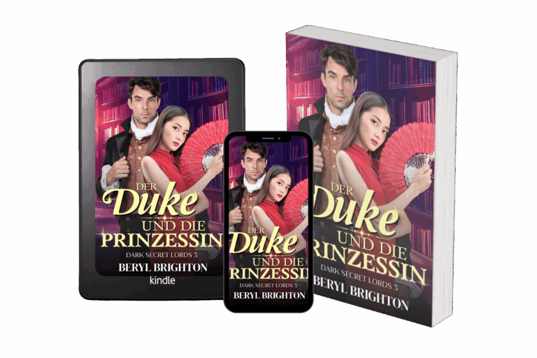 Cover zu "Der Duke und die Prinzessin" – mit einem Paar . Die Frua mit einem roten Fächer